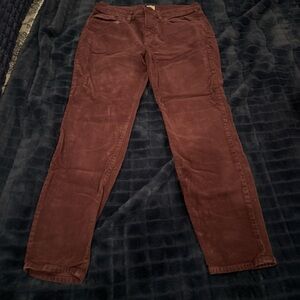 Burgundy Jcrew Corduroy Pants size 30P